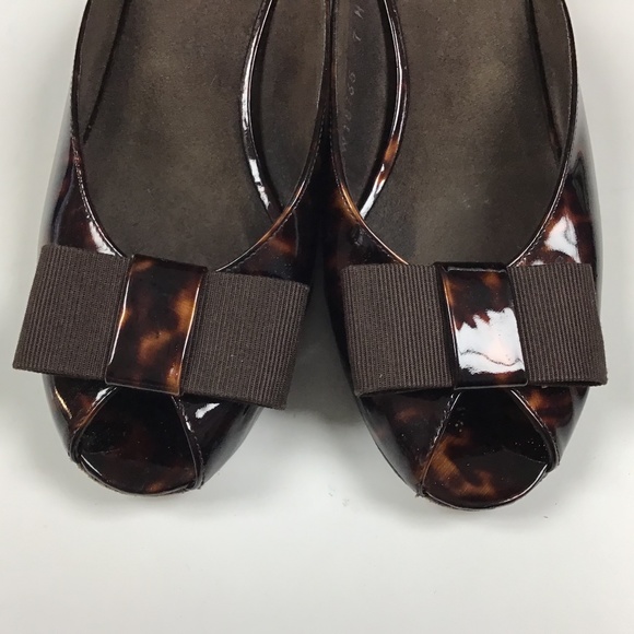 Stuart Weitzman Canndy Tortoise Patent Mule 7M - Picture 5 of 9